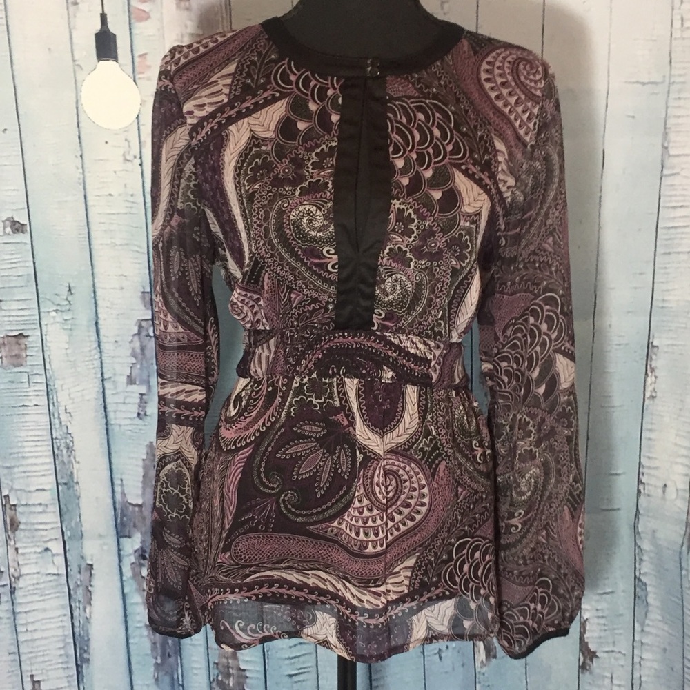 APT 9 Sheer Paisley Tunic. EUC.